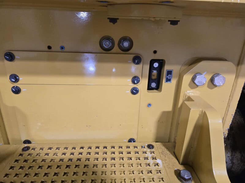 Equipment panel of a 2020 Caterpillar D6K2 bulldozer showing controls and sensors.