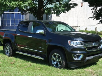 2018 Chevrolet Colorado Z71 pickup truck with black exterior and chrome accents.