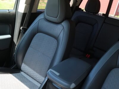 Interior view of a 2018 Chevrolet Colorado Z71 showing front and rear seats.