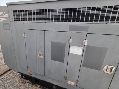 2014 Generac 50 kW propane generator with gray metal housing and access panels.