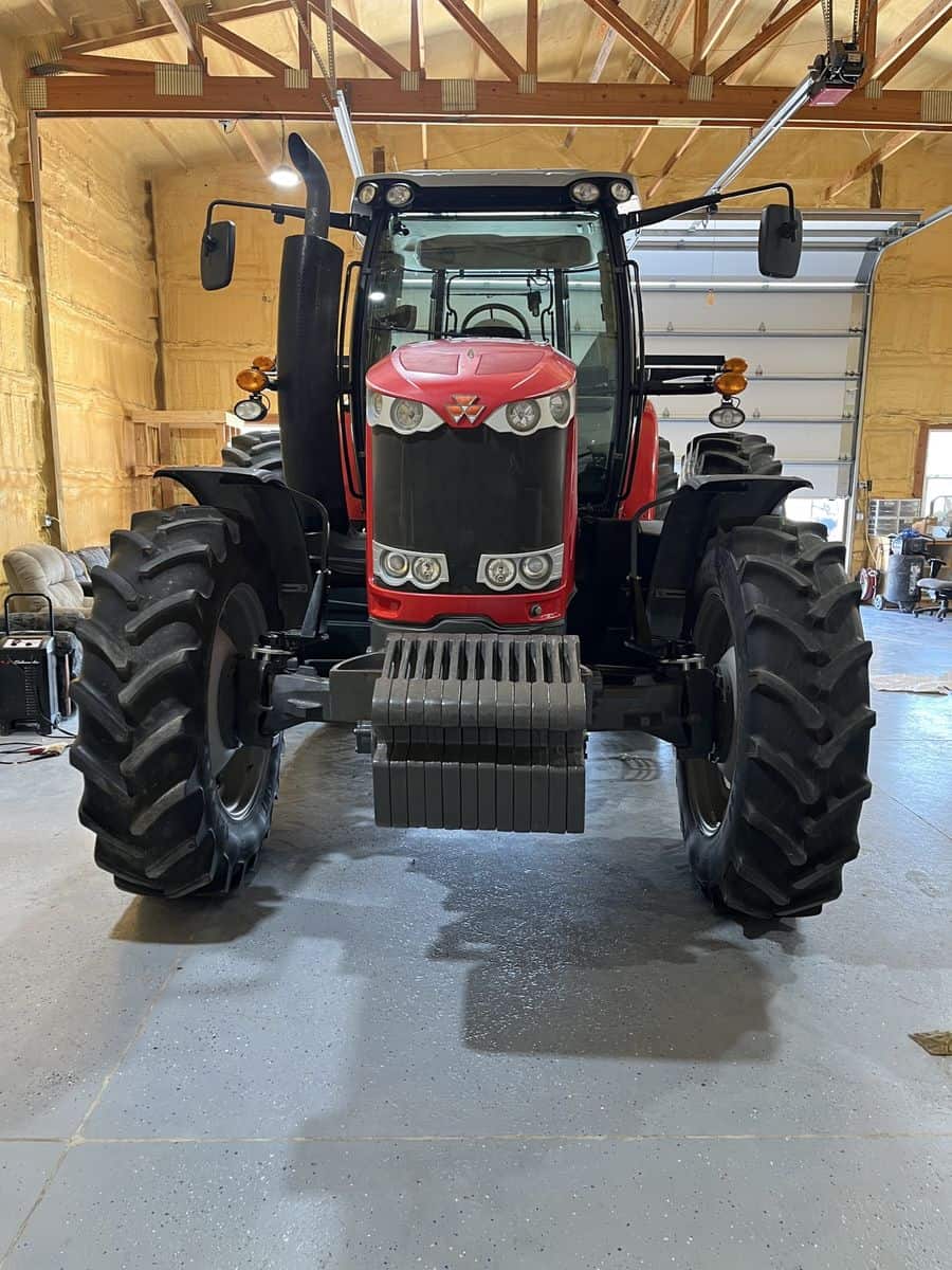 2012 Massey Ferguson 7624 Tractor 2012 Massey Ferguson 7624 tractor with enclosed cab and large tires.