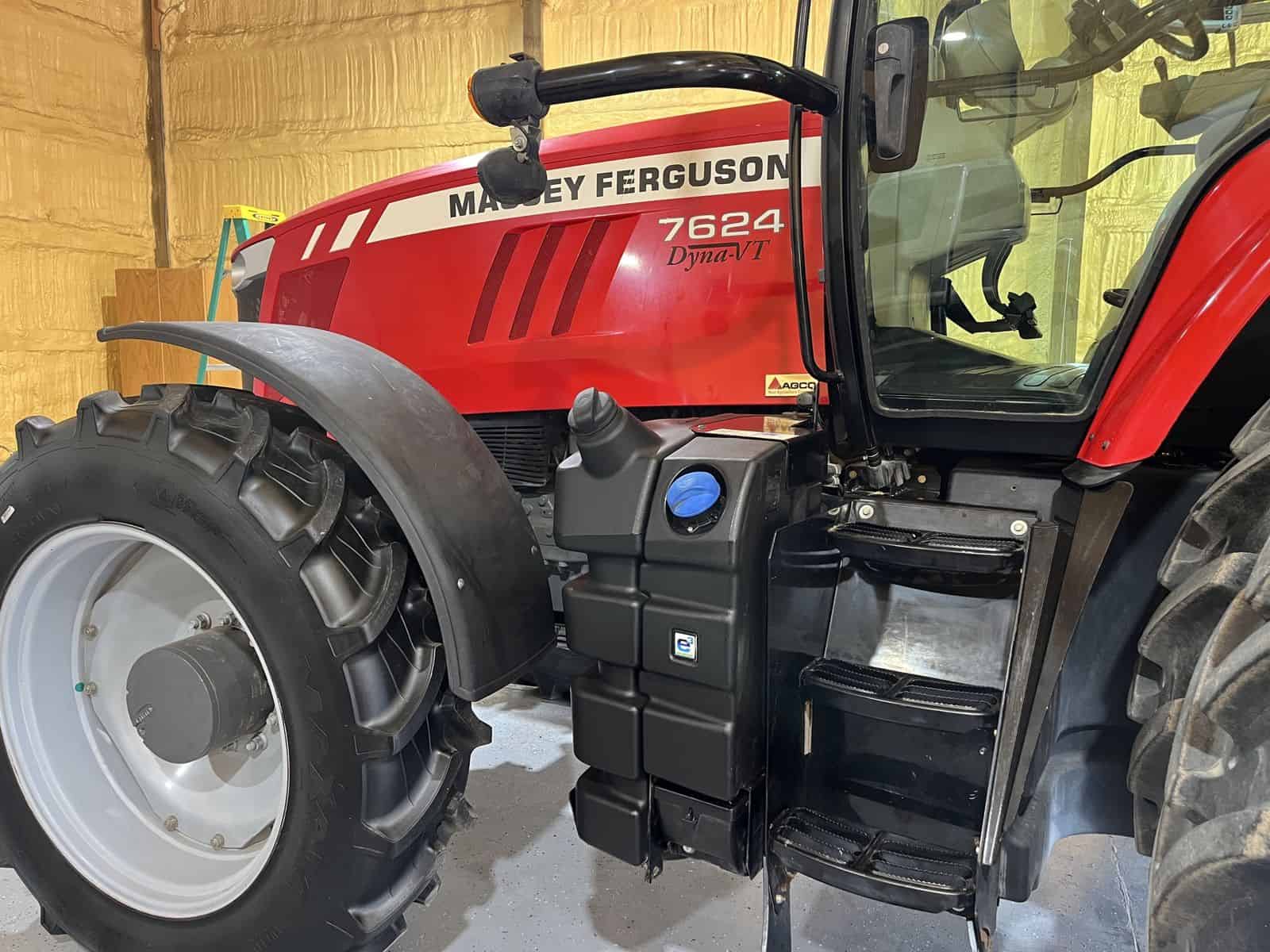 2012 Massey Ferguson 7624 Tractor 2012 Massey Ferguson 7624 tractor with cab and large tires.
