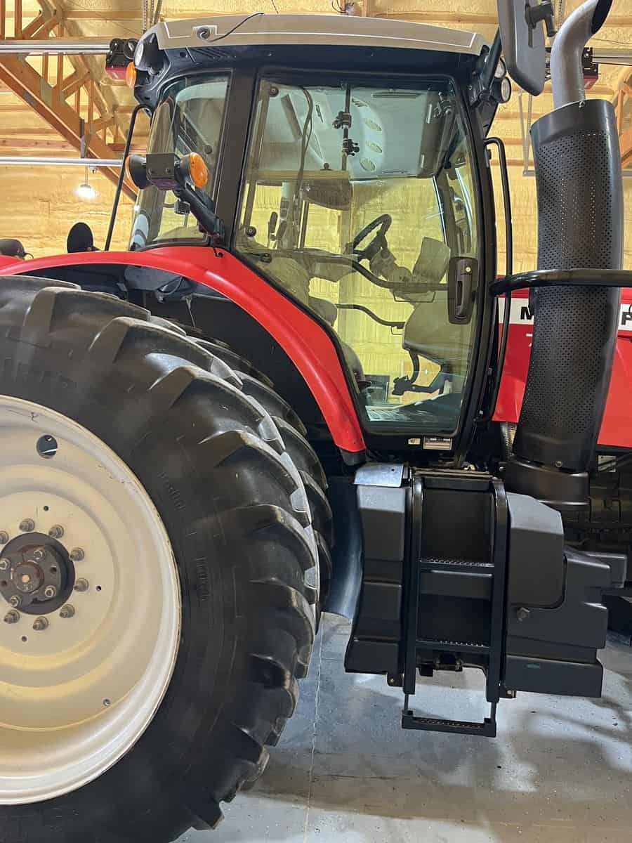 2012 Massey Ferguson 7624 Tractor 2012 Massey Ferguson 7624 tractor with enclosed cab and large rear tires.
