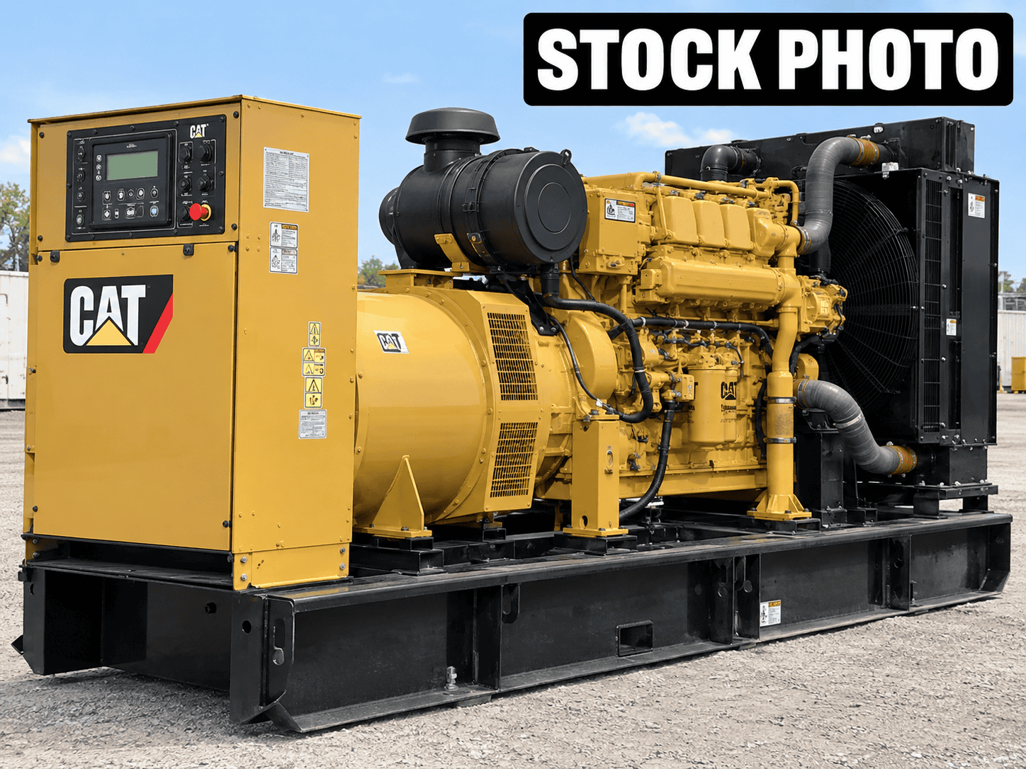 Caterpillar Industrial Generator in Outdoor Yard (1)
