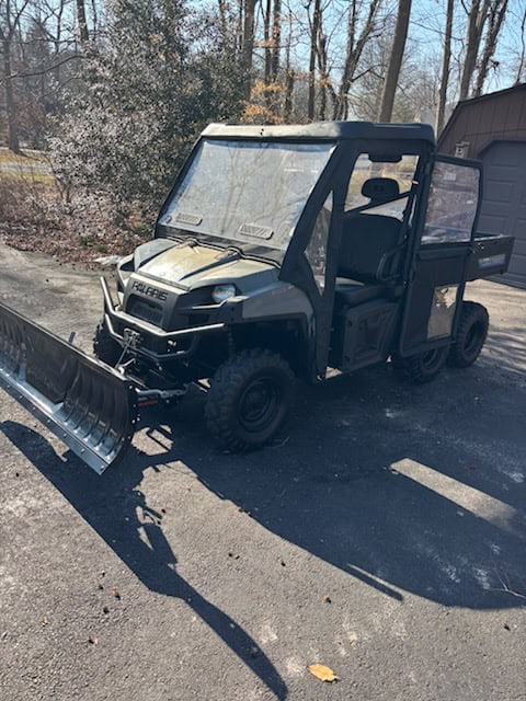 2016 Polaris Ranger 800 6x6 with enclosed cab and front-mounted Kolpin snow plow for sale in Bear, Delaware