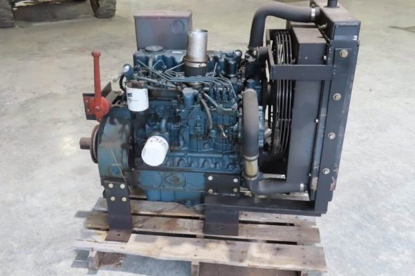 2013 Kubota V3300-BG-ET01 engine with visible components and radiator.